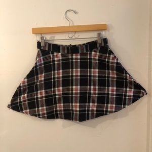 Tartan semi flare skirt